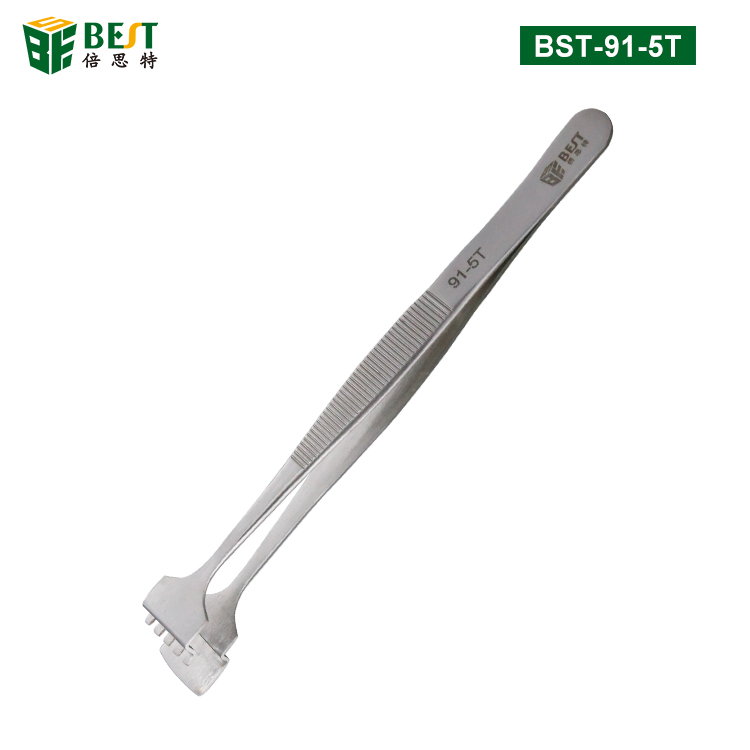 BST-91-5T SA 晶元鑷子 加厚不銹鋼晶元鑷子 302不銹鋼材 拋光噴砂啞光夾具高硬度鑷子