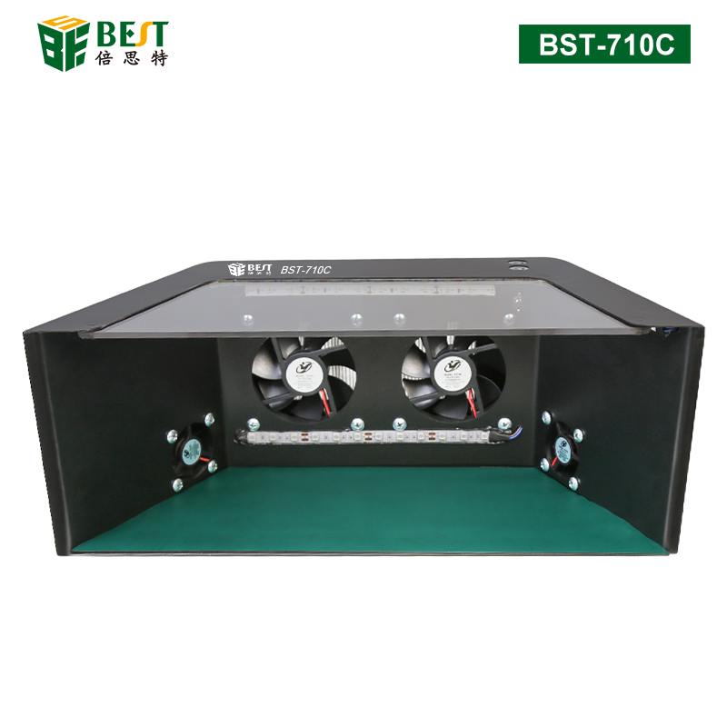 BST-710C 無(wú)塵工作臺(tái) 貼膜除塵工作臺(tái) UV燈固化抽風(fēng)防塵操作臺(tái)