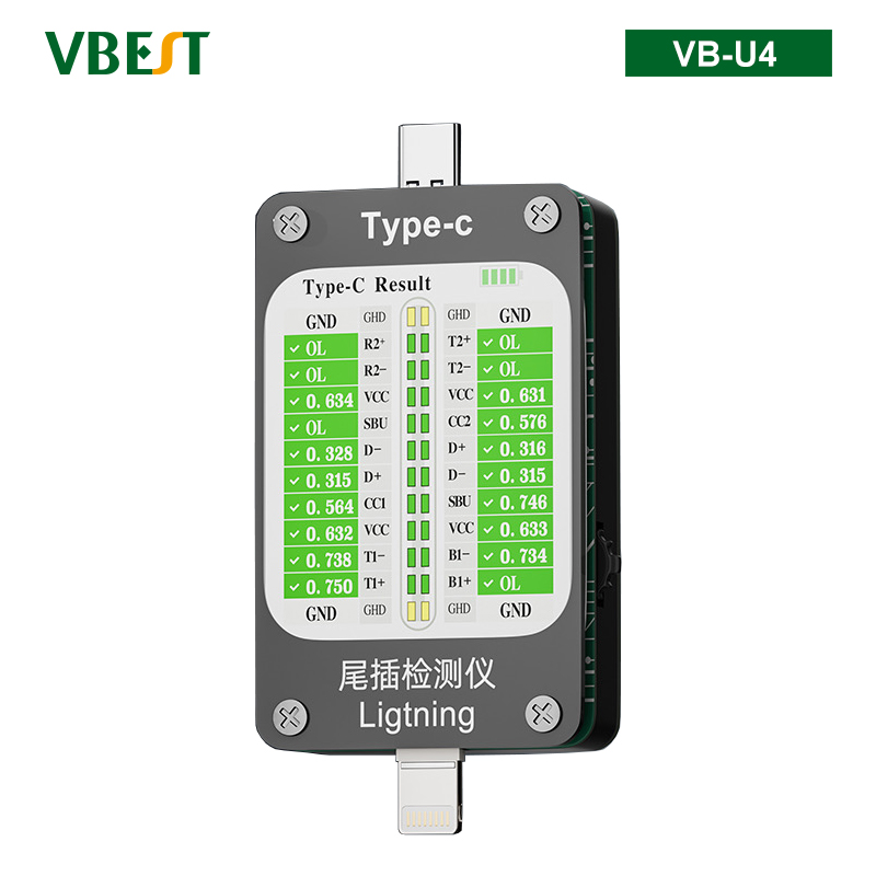 VB-U4 全自動(dòng)尾插檢測(cè)儀 免拆手機(jī)充電排線尾插測(cè)試儀 雙接口超長(zhǎng)待機(jī)智能測(cè)試蘋(píng)果安卓手機(jī)平板電腦